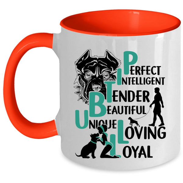 Lovely Pitbull Lovers Coffee Mug, Pitbull Accent Mug