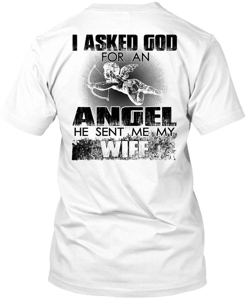 A black t-shirt with the shopify logo