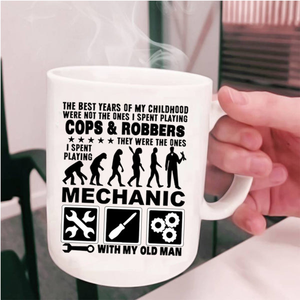 Grandpa Coffee Mug, I Spent Playing Mechanic With My Old Man Cup