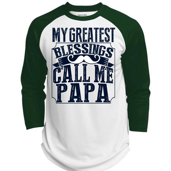 My Greatest Blessings Call Me Papa T Shirt, I Love Daddy T Shirt, Awesome T-Shirts  (Polyester Game Baseball Jersey)