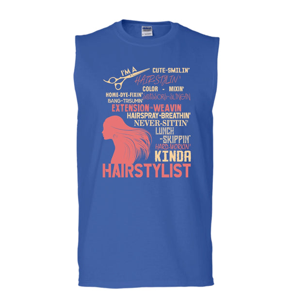 I'm A Hair Stylist T Shirt, Hair-Styling Tank Top (Men's Cotton Sleeveless)