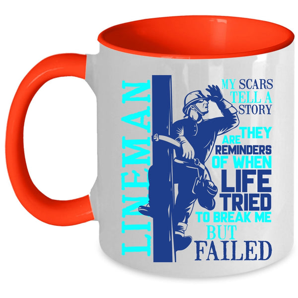 Awesome Gift For Lineman Coffee Mug, Lineman Accent Mug