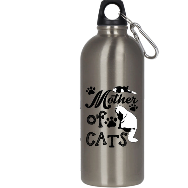 Mother Of Cats 20 oz Stainless Steel Bottle,Gift For Cat Mom Outdoor Sports Water Bottle
