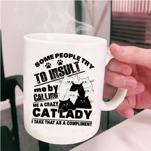 Cute Cat Lovers Coffee Mug, Crazy Cat Lady Cup