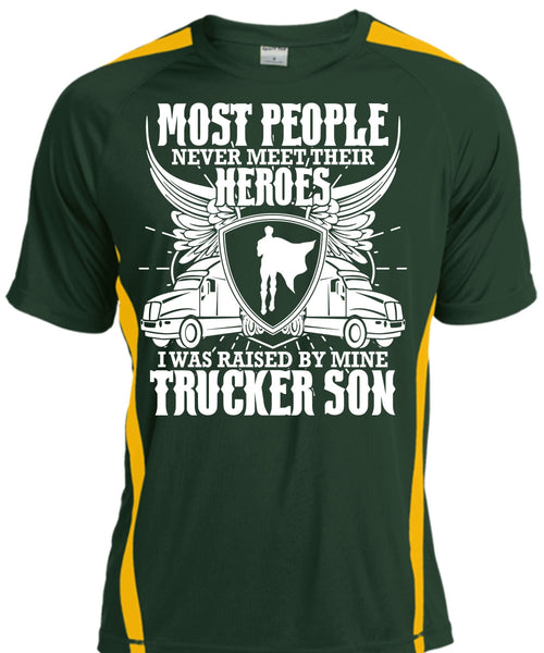 I Was Raised By Mine Trucker Son T Shirt, Being A Trucker T Shirt, Cool Shirt