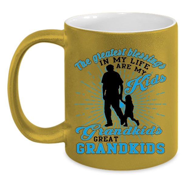 Grandkids Great Grandkids Coffee Mug, My Kids Accent Mug