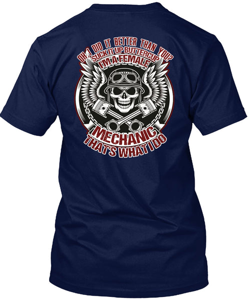 I'm A Female Mechanic T Shirt, I Love Mechanic T Shirt