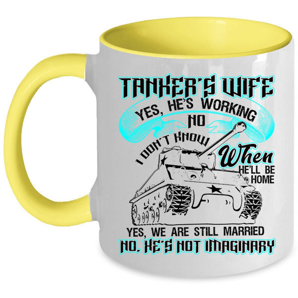 Pretty Tanker's Wife Coffee Mug, Tanker's Wife Accent Mug