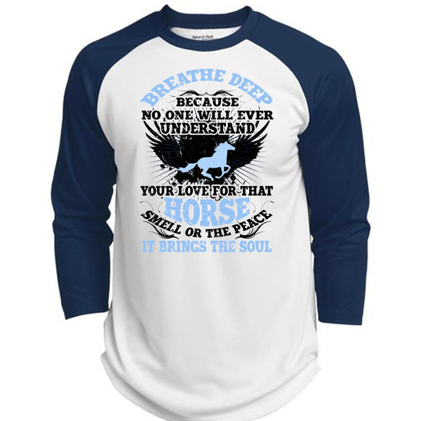 Horse Smell Or The Peace T Shirt, I Love Equestrian T Shirt, Awesome T-Shirts  (Polyester Game Baseball Jersey)
