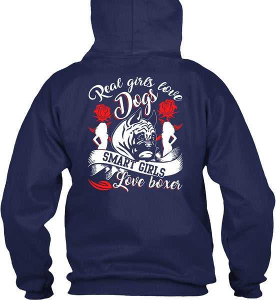 Real Girls Love Dogs T Shirt, Smart Girls Love Boxer T Shirt