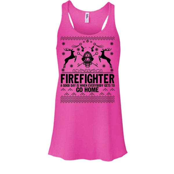 Firefighter Merry Christmas T Shirt, Merry Christmas Gift Tank Top