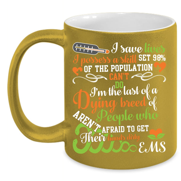 I Save Lives Coffee Mug, Cute Gift For Nurses Coffee Cup