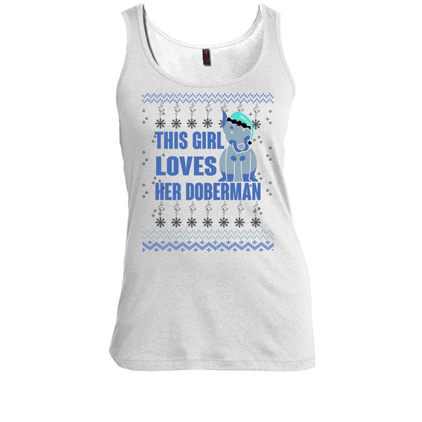 This Girls Loves Her Doberman T Shirt, Coolest Doberman Lover Tank Top