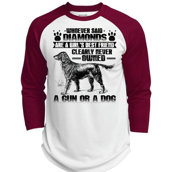 Never Owned A Gun Or A Dog T Shirt, I Love My Dog T Shirt, Awesome T-Shirts  (Polyester Game Baseball Jersey)