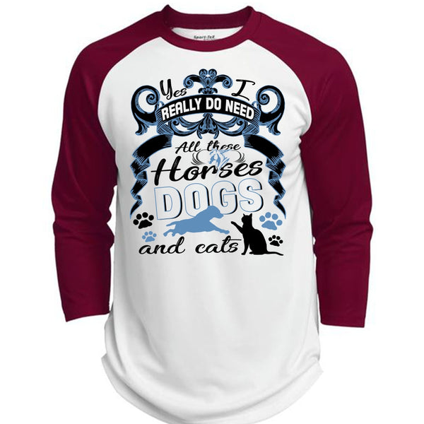 All These Horses Dogs And Cats T Shirt, I Love Equestrian T Shirt, Awesome T-Shirts  (Polyester Game Baseball Jersey)