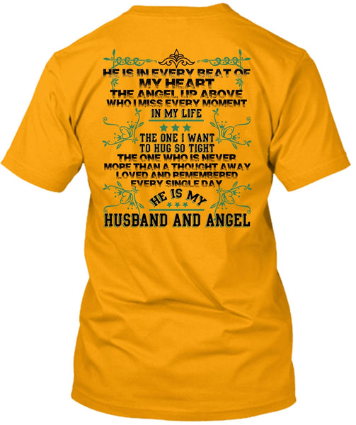 He Is My Husband And Angel T Shirt, I Love Husband T Shirt