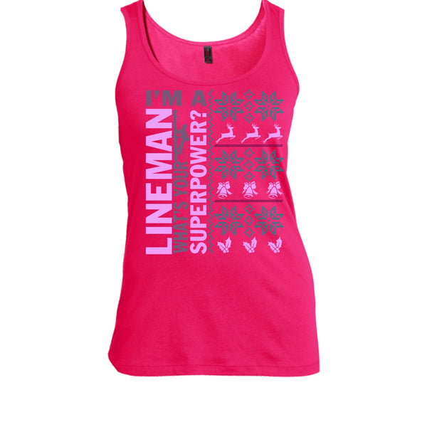I'm A Lineman T Shirt, Lineman Merry Christmas Tank Top