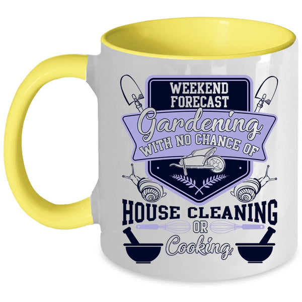 Awesome Gardener Coffee Mug, Weekend Forecast Gardening Accent Mug