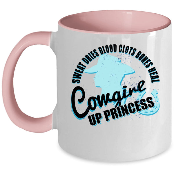 Cool Gift For My Daughter Coffee Mug, Cowgirl Up Princess Accent Mug