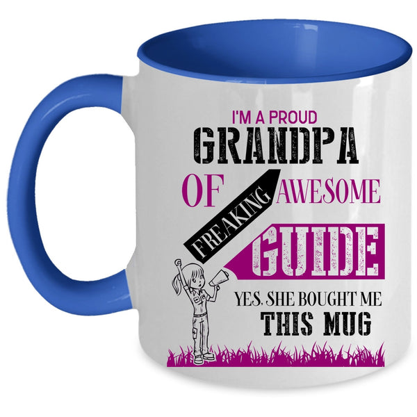 Cool Grandpas Coffee Mug, I'm A Proud Grandpa Of Awesome Guide Accent Mug