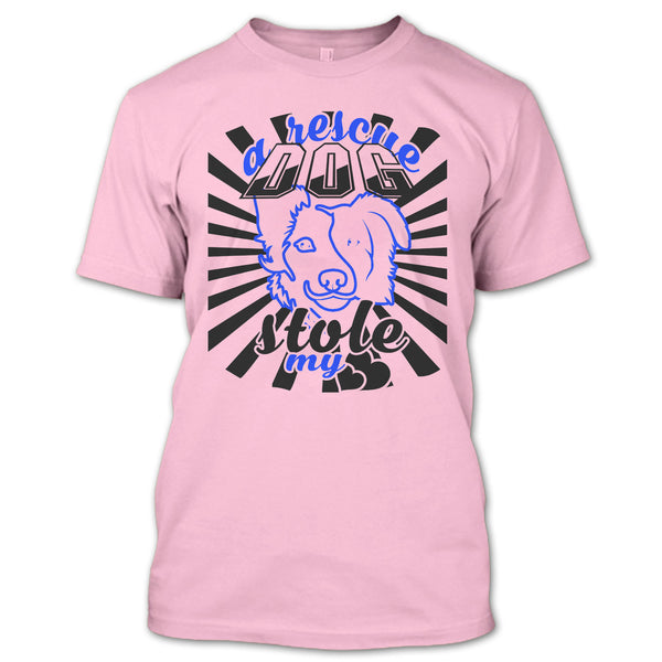 A Rescue Dog Stole My Heart T Shirt, Coolest Dog Mom T Shirt