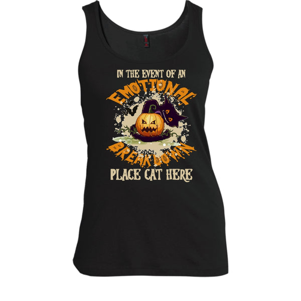 In The Event Of An Emotional Breakdown T Shirt, Place Cat Here T Shirt, Cool T Shirt