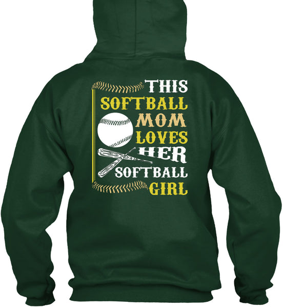 This Softball Mom Loves Her Softball Girl T Shirt, I Love My Life T Shirt