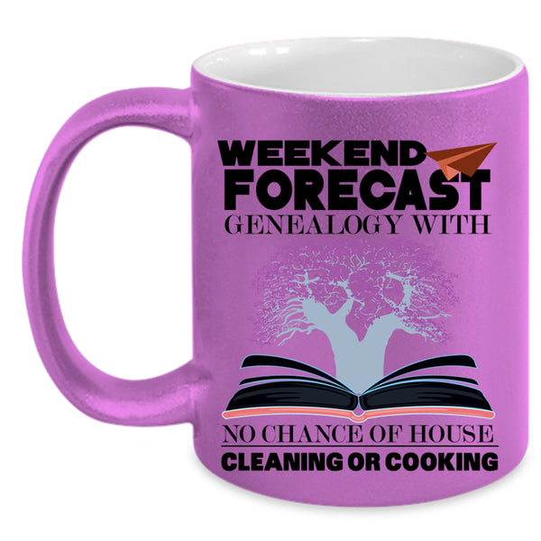 My Family Coffee Mug, Weekend Forecast Genealogy Accent Mug