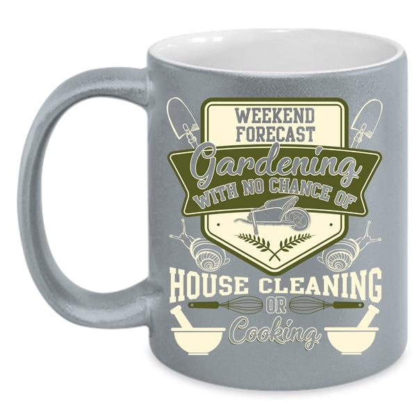 Weekend Forecast Gardening Coffee Mug, Awesome Gardener Coffee Cup