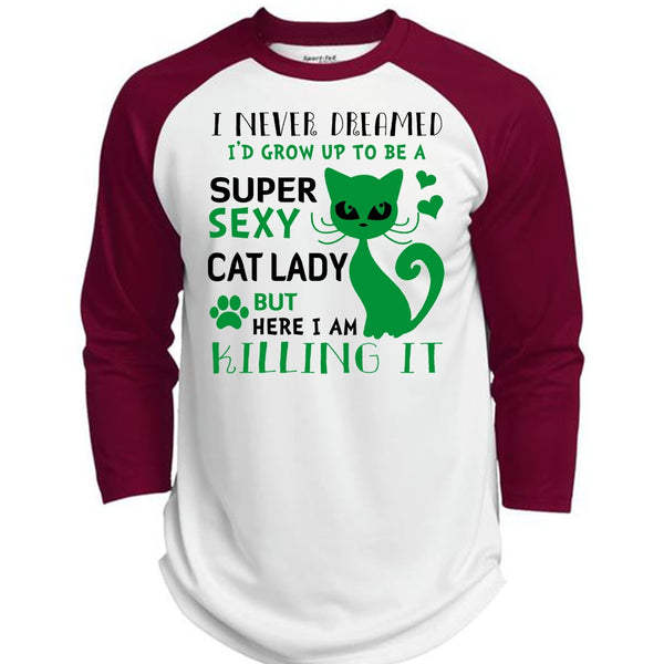 I'd Grow Up To Be A Cat Lady T Shirt, Favorite T Shirt, I Am Killing It T Shirt  (Polyester Game Baseball Jersey)