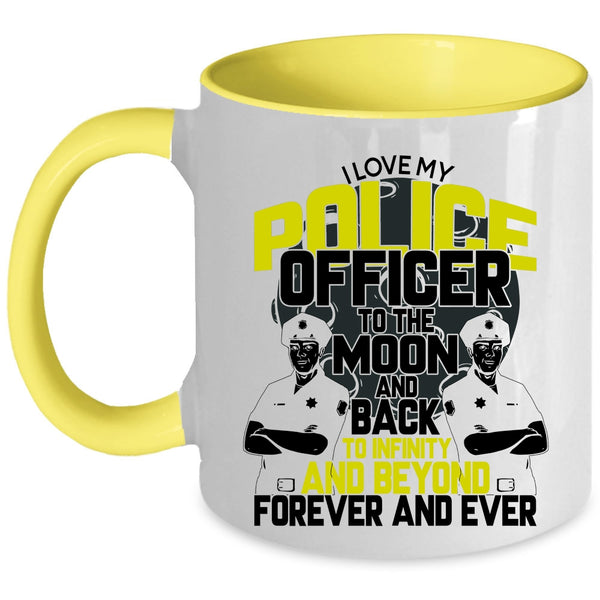 Cute Police Officer's Girlfriend Coffee Mug, I Love My Police Officer Accent Mug