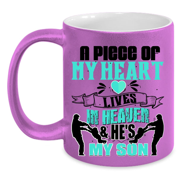 He's My Son Coffee Mug, A Piece Of My Heart Lives In Heaven Accent Mug