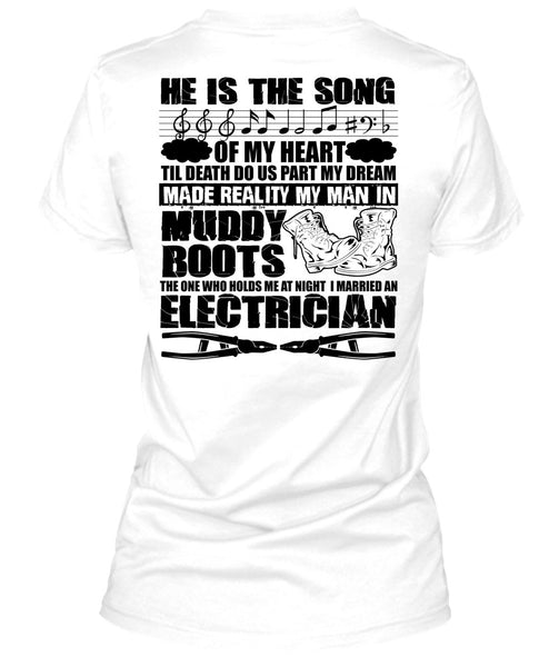 I Married An Electrician T Shirt, I Love Electrician T Shirt