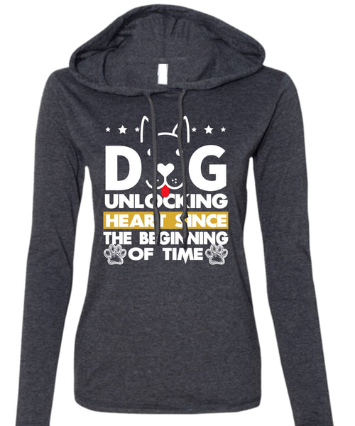 Dog Unlocking Heart T Shirt, My Favorite T Shirt (Anvil Ladies Ringspun Hooded)