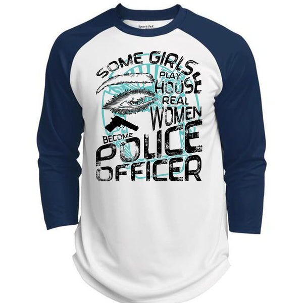 Become Police Officer T Shirt, I Love Police T Shirt, Awesome T-Shirts  (Polyester Game Baseball Jersey)