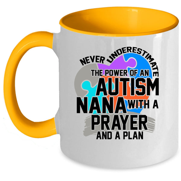 A Prayer And A Plan Coffee Mug, The Power Of An Autism Nana Accent Mug