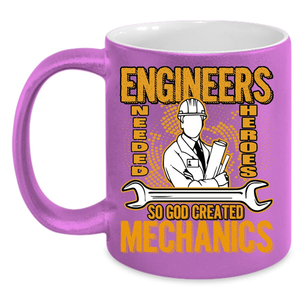 God Created Mechanics Coffee Mug, Funny Gift For Mechanics Coffee Cup