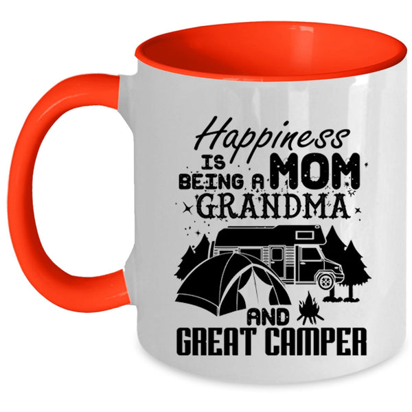 Grandma And Creat Camper Coffee Mug, Happiness Is Being A Mom Accent Mug