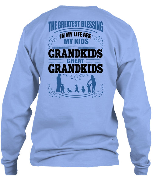My Kids Grandkids Great Grandkids T Shirt, I Love Grandson T Shirt