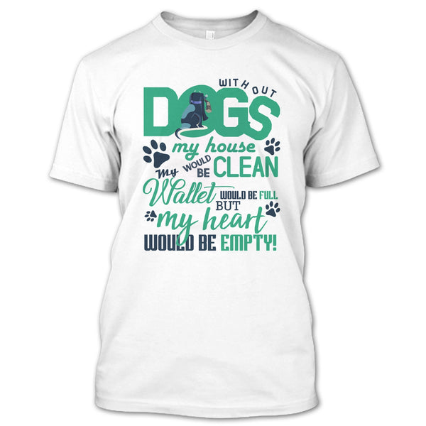 A black t-shirt with the shopify logo