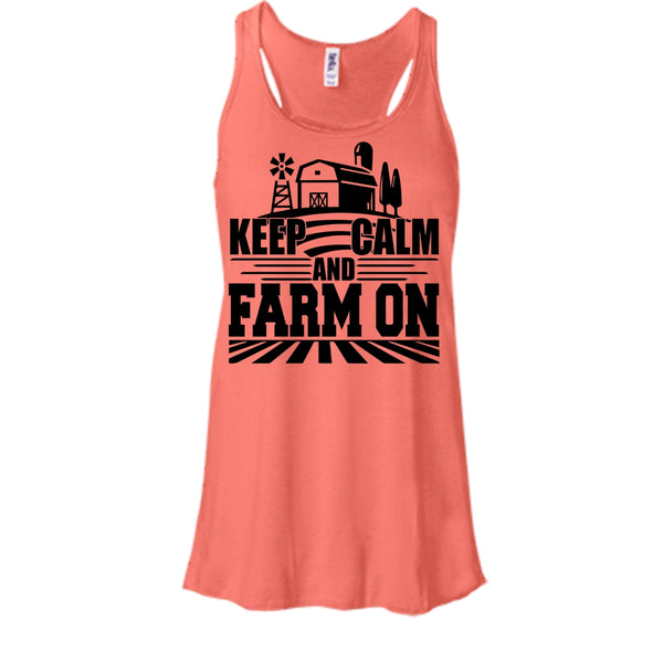 Keep Calm And Farm On T Shirt, Gift For Farmer T Shirt, Awesome t-shirts