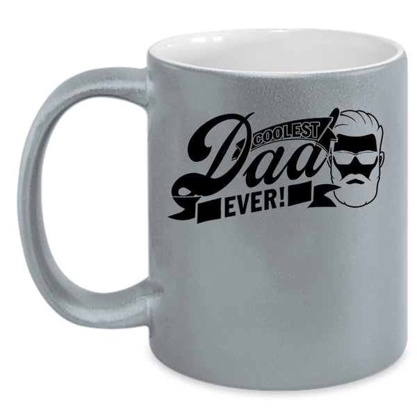Funny Gift For Dad Coffee Mug, Coolest Dad Ever Accent Mug