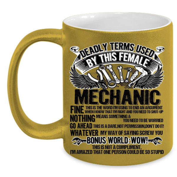 Cute Gift For Female Mechanic Coffee Mug, Female Mechanics Accent Mug