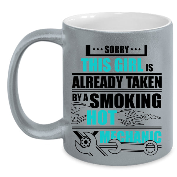 Cool Just Married Coffee Mug, This Girl Is Already Taken A Mechanic Accent Mug