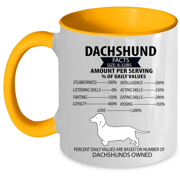 Dachshunds Owned Coffee Mug, Dachshund Accent Mug
