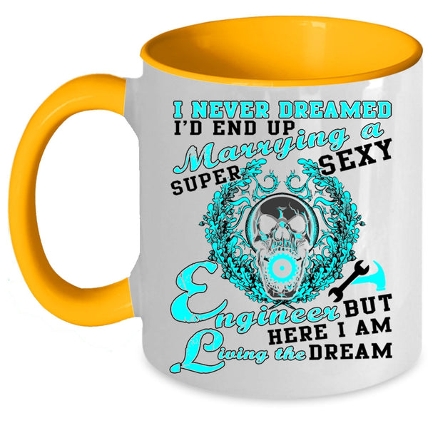 Cute Love Coffee Mug, I'd End Up Marrying An Engineer Accent Mug