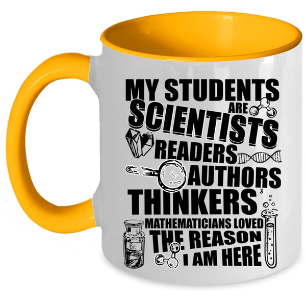 Mathematicians Loved Coffee Mug, My Students Are Scientists Accent Mug