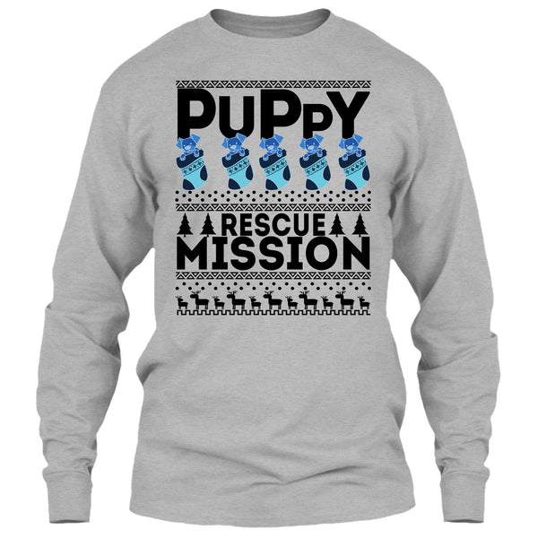 Puppy Rescue Mission T Shirt, Dog Merry Christmas T Shirt