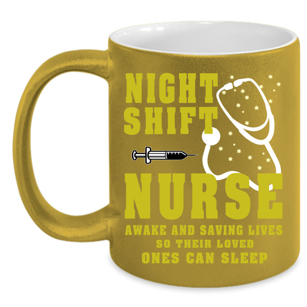 Night Shift Nurse Coffee Mug, Cute Nurses Coffee Cup