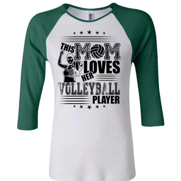 This Mom Loves Her Volleyball Player T Shirt, I Love Volleyball T Shirt, Awesome T-Shirts